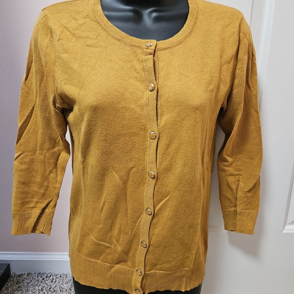New York & Company Golden Cardigan Sweater